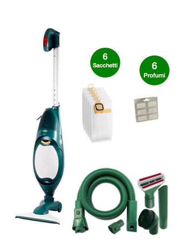 SCOPA ELETTRICA VORWERK FOLLETTO ASPIRAPOLVERE vk 140 CON HD40 + TUBO FLESSIBILE CON BOCCHETTE