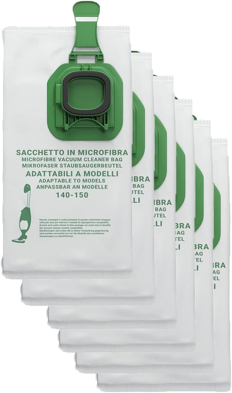 6 sacchetti per aspirapolvere Vorwerk Folletto vk 140-150
